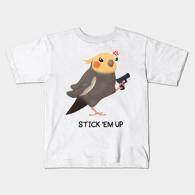 Glockatiel Kids T-Shirt by OneSmolArtist